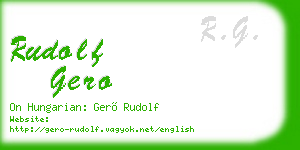 rudolf gero business card